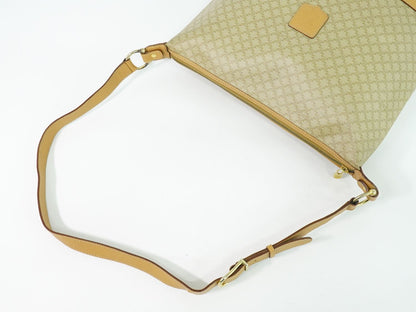 CELINE マカダム ショルダーバッグ ベージュ