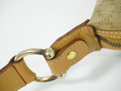 CELINE マカダム ショルダーバッグ ベージュ