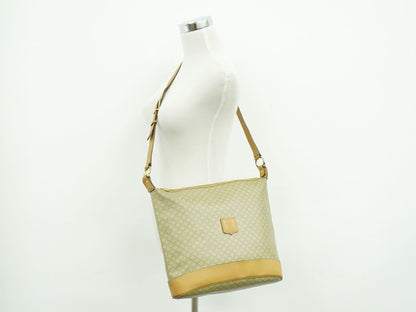 CELINE マカダム ショルダーバッグ ベージュ