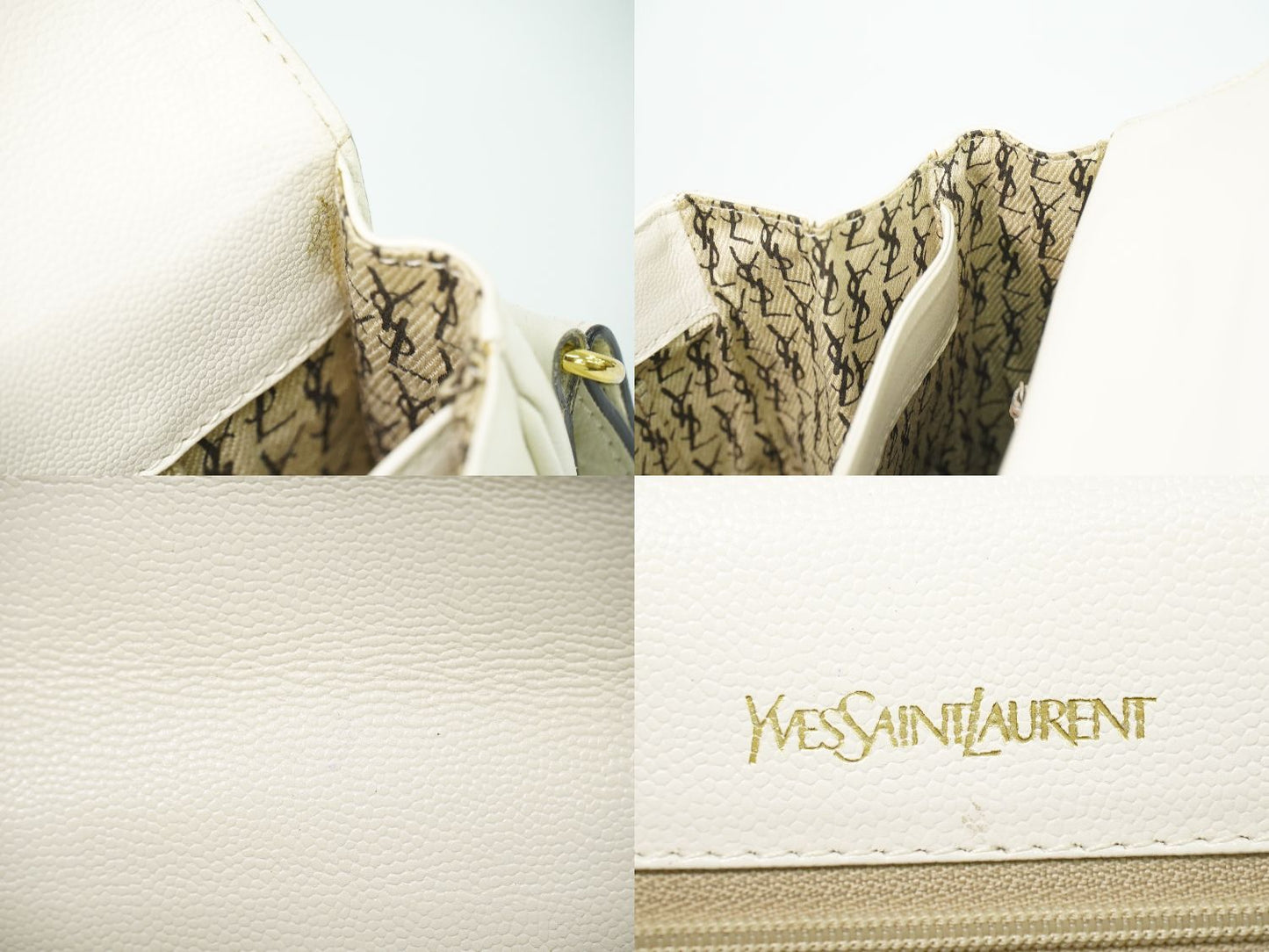 YVES SAINT LAURENT ショルダーバッグ アイボリー