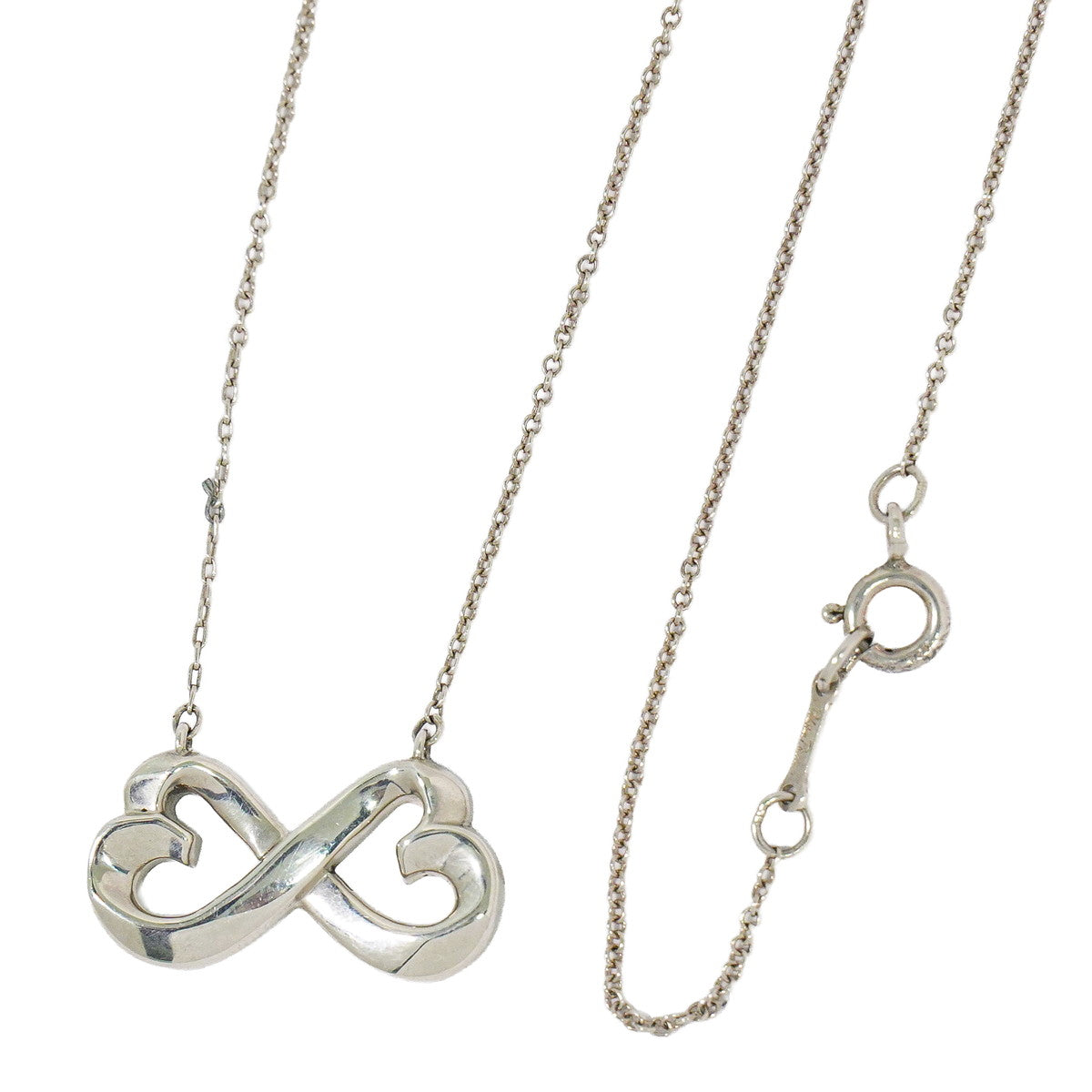 TIFFANY & Co. ダブルラビングハート 925 ネックレス シルバー