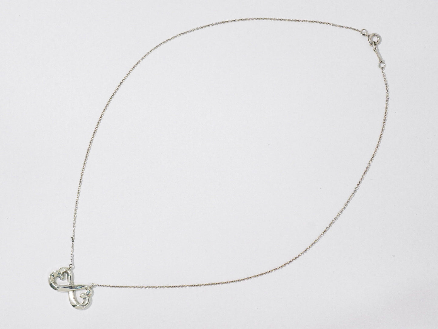 TIFFANY & Co. ダブルラビングハート 925 ネックレス シルバー