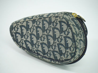 Christian Dior サドル トロッター ポーチ ネイビー