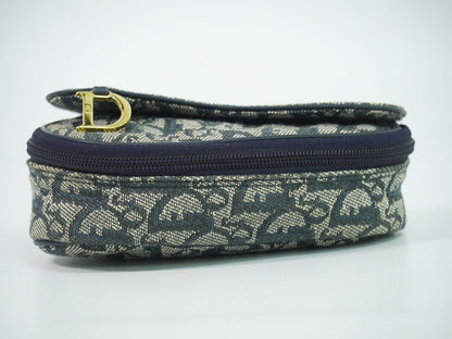 Christian Dior サドル トロッター ポーチ ネイビー