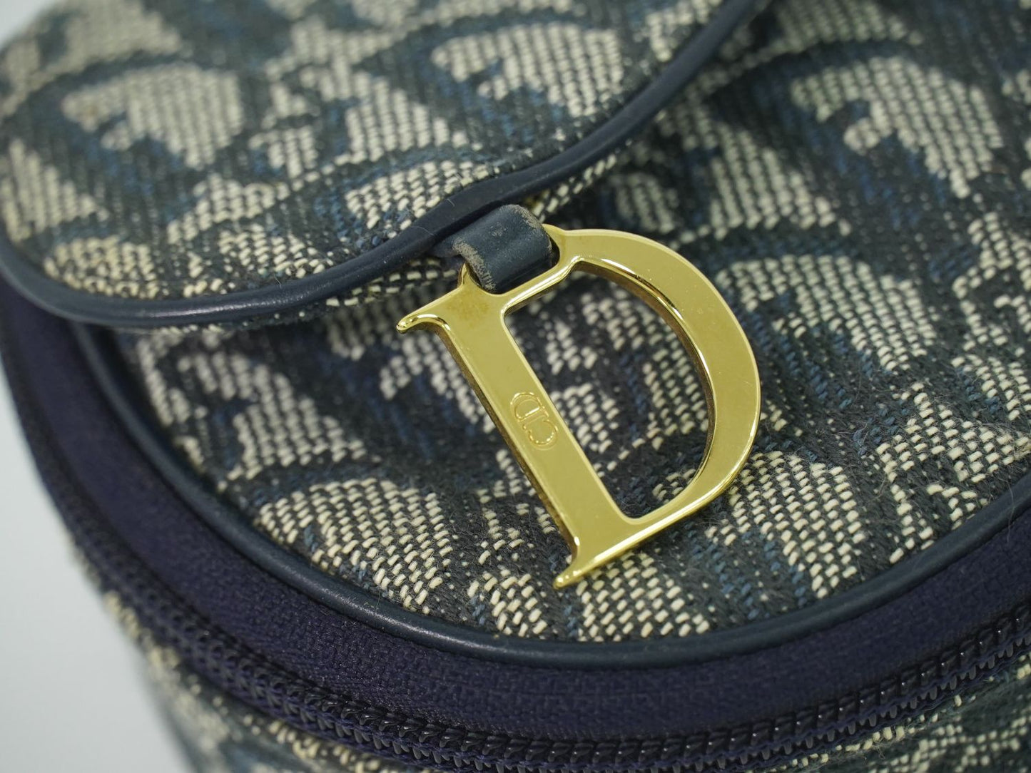 Christian Dior サドル トロッター ポーチ ネイビー