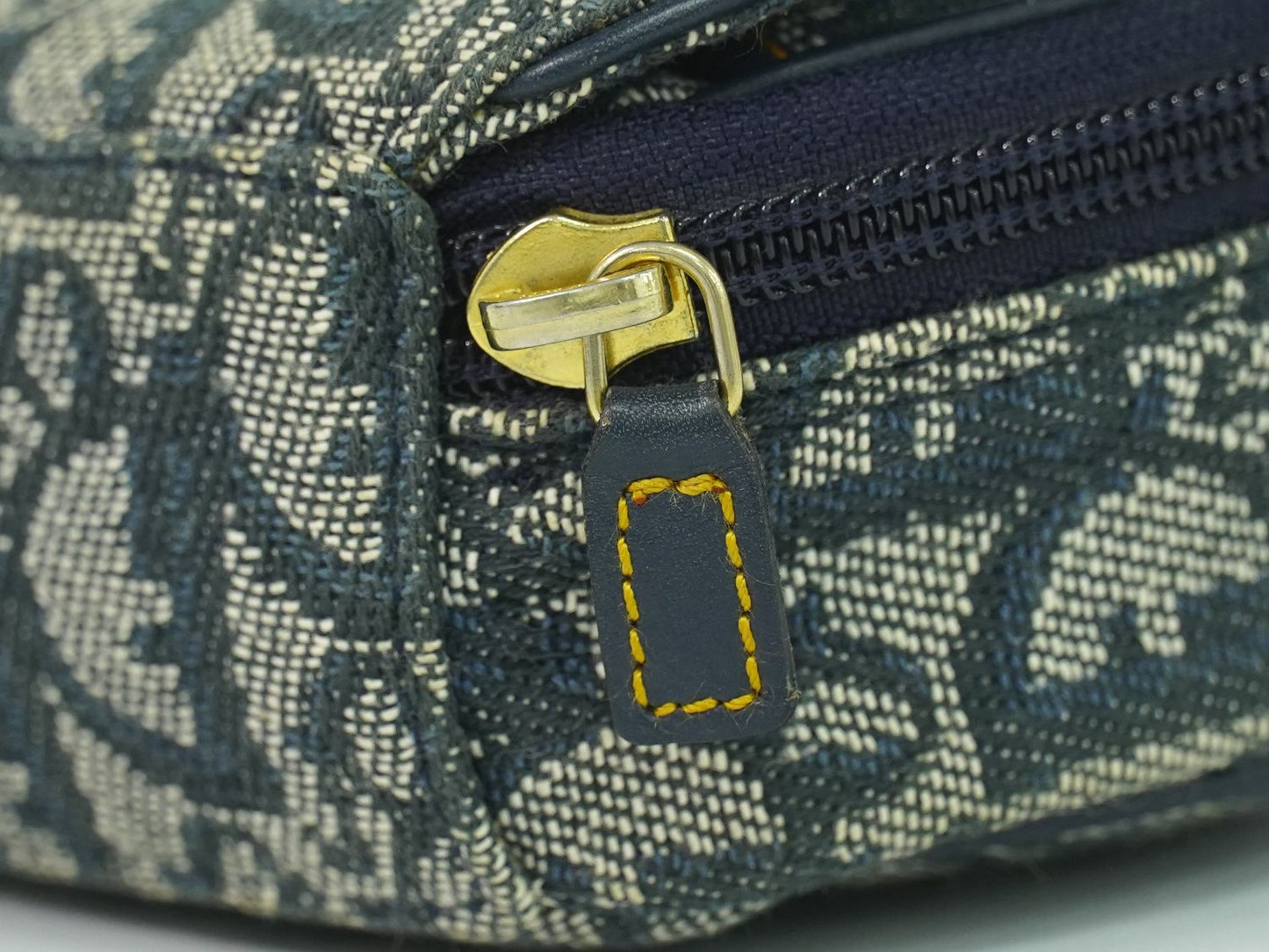 Christian Dior サドル トロッター ポーチ ネイビー