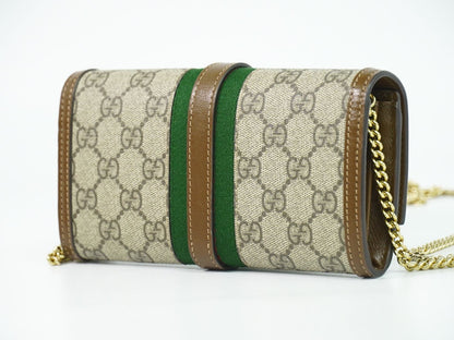 GUCCI ジャッキー シェリーライン GGスプリーム ショルダーウォレット ベージュ ブラウン