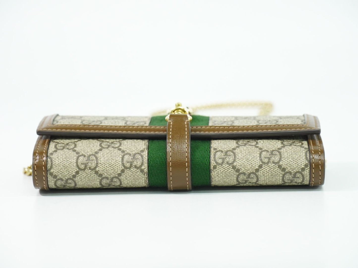 GUCCI ジャッキー シェリーライン GGスプリーム ショルダーウォレット ベージュ ブラウン