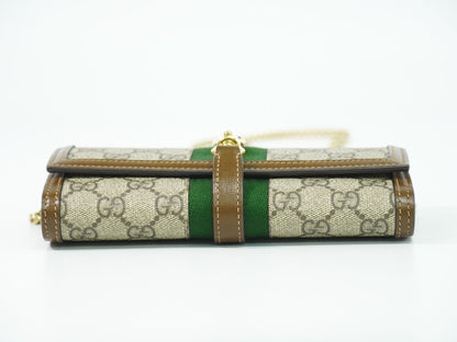 GUCCI ジャッキー シェリーライン GGスプリーム ショルダーウォレット ベージュ ブラウン