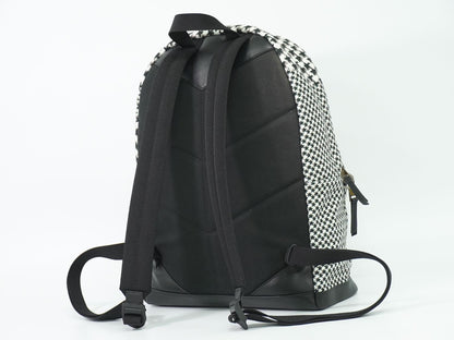 JIMMY CHOO ウィルマー ハウンドトゥース リュックサック ブラック ホワイト