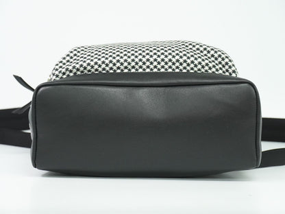 JIMMY CHOO ウィルマー ハウンドトゥース リュックサック ブラック ホワイト