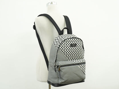 JIMMY CHOO ウィルマー ハウンドトゥース リュックサック ブラック ホワイト