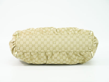 GUCCI GGキャンバス トートバッグ ベージュ ゴールド 190248