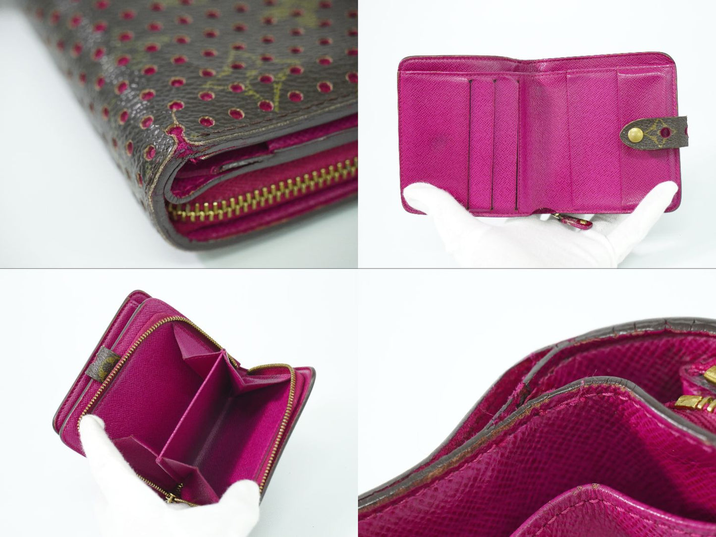 LOUIS VUITTON コンパクトジップ モノグラム ペルフォ 折財布 M95188
