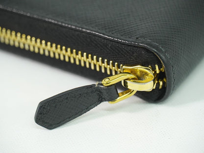 PRADA サフィアーノ レザー 長財布 ブラック
