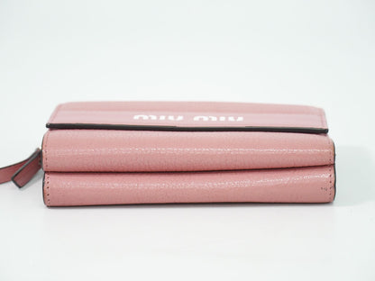 MIU MIU ロゴ 折財布 ピンク