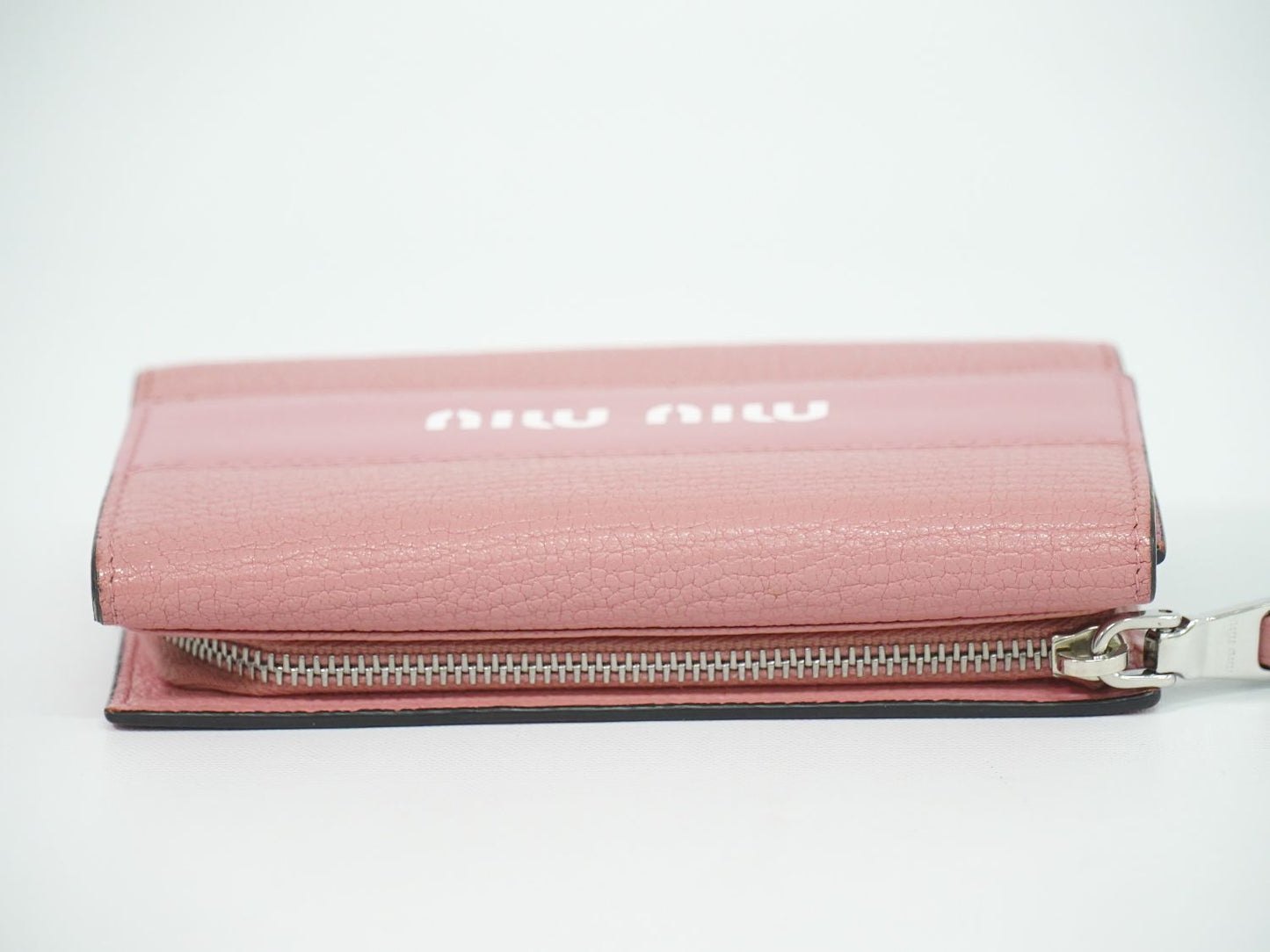 MIU MIU ロゴ 折財布 ピンク