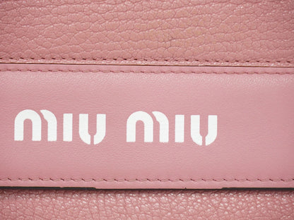 MIU MIU ロゴ 折財布 ピンク