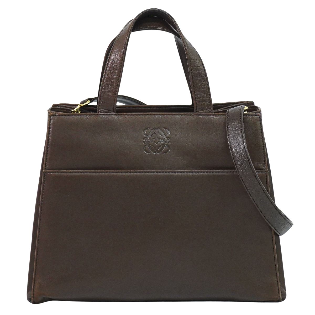 LOEWE アナグラム 2WAY ショルダーバッグ ブラウン