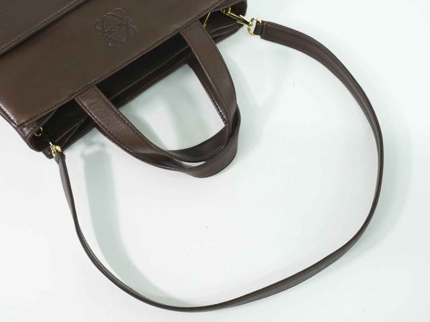 LOEWE アナグラム 2WAY ショルダーバッグ ブラウン
