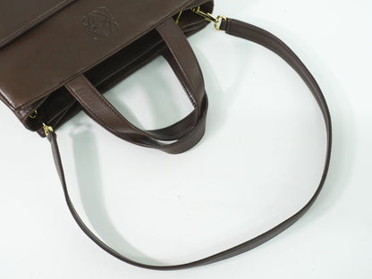 LOEWE アナグラム 2WAY ショルダーバッグ ブラウン