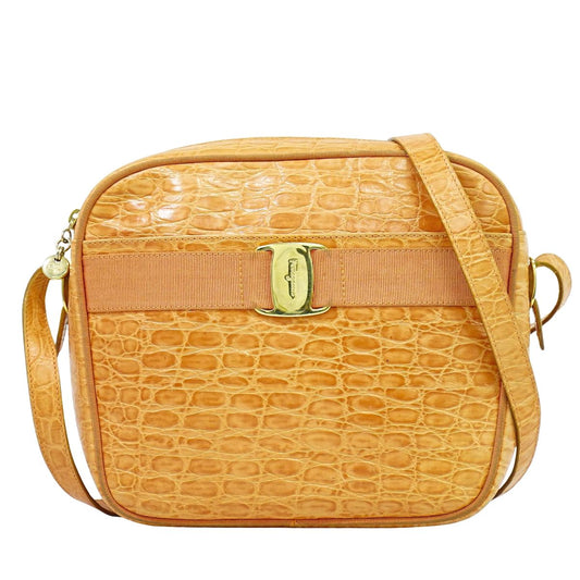 Salvatore Ferragamo ヴァラ ショルダーバッグ オレンジ