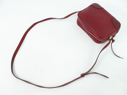 GUCCI マイクログッチシマ レザー ショルダーバッグ レッド 449413