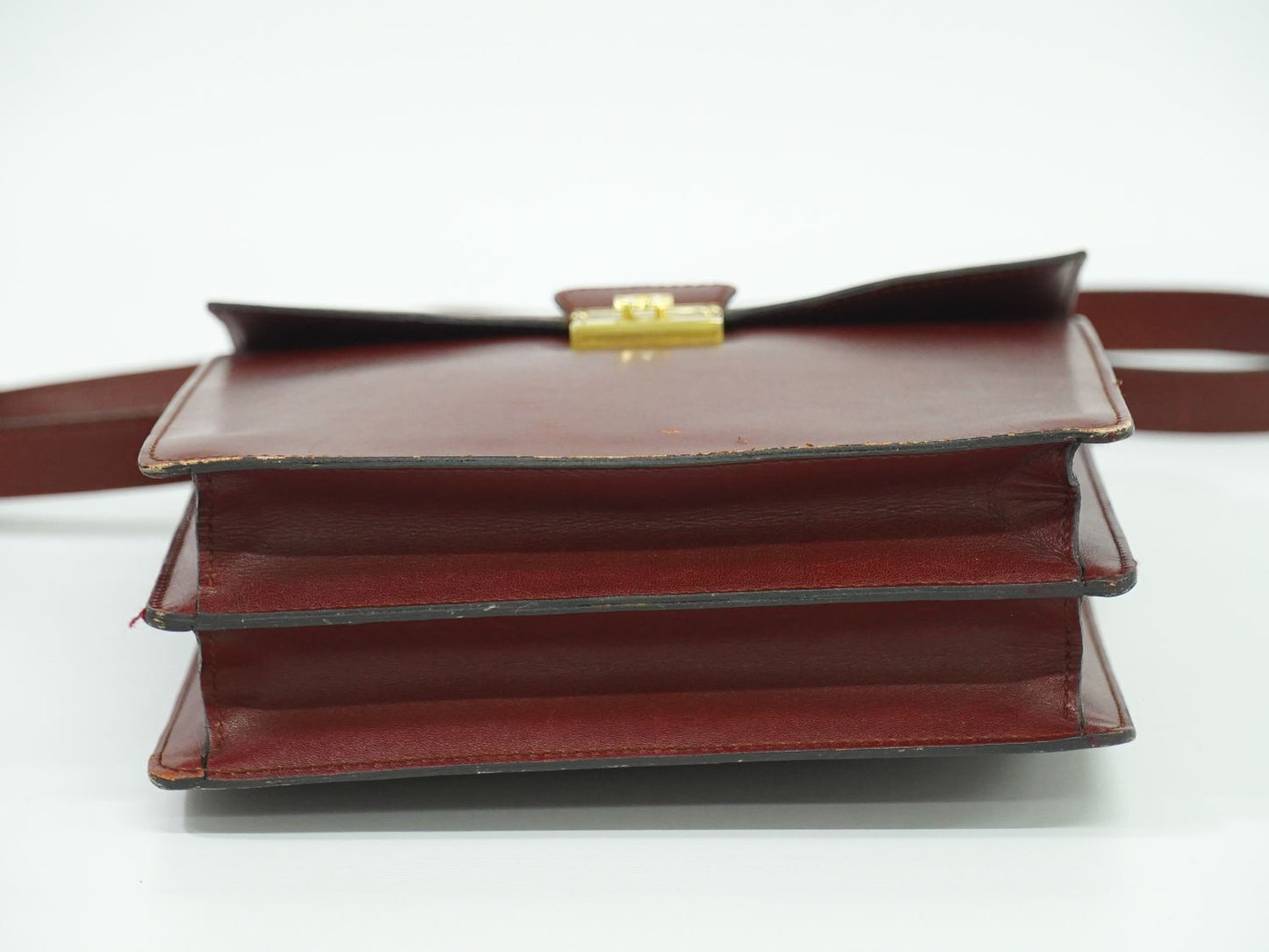 Cartier マストライン 2WAY ショルダーバッグ ボルドー