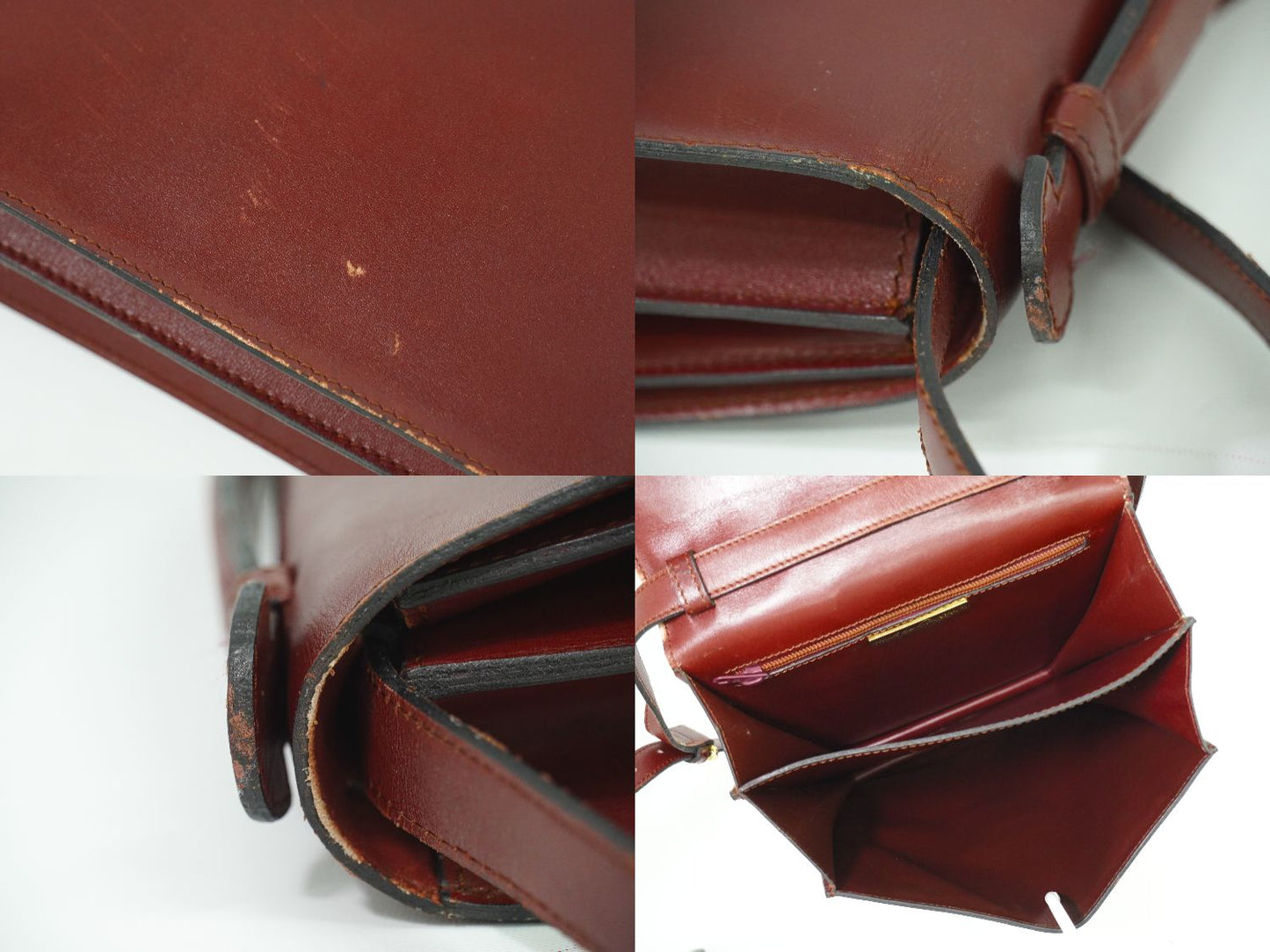 Cartier マストライン 2WAY ショルダーバッグ ボルドー