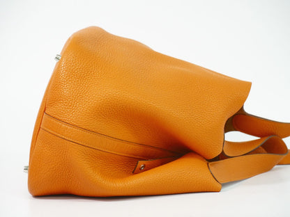 HERMES ピコタンロック GM ハンドバッグ □N刻 2010年 オレンジ