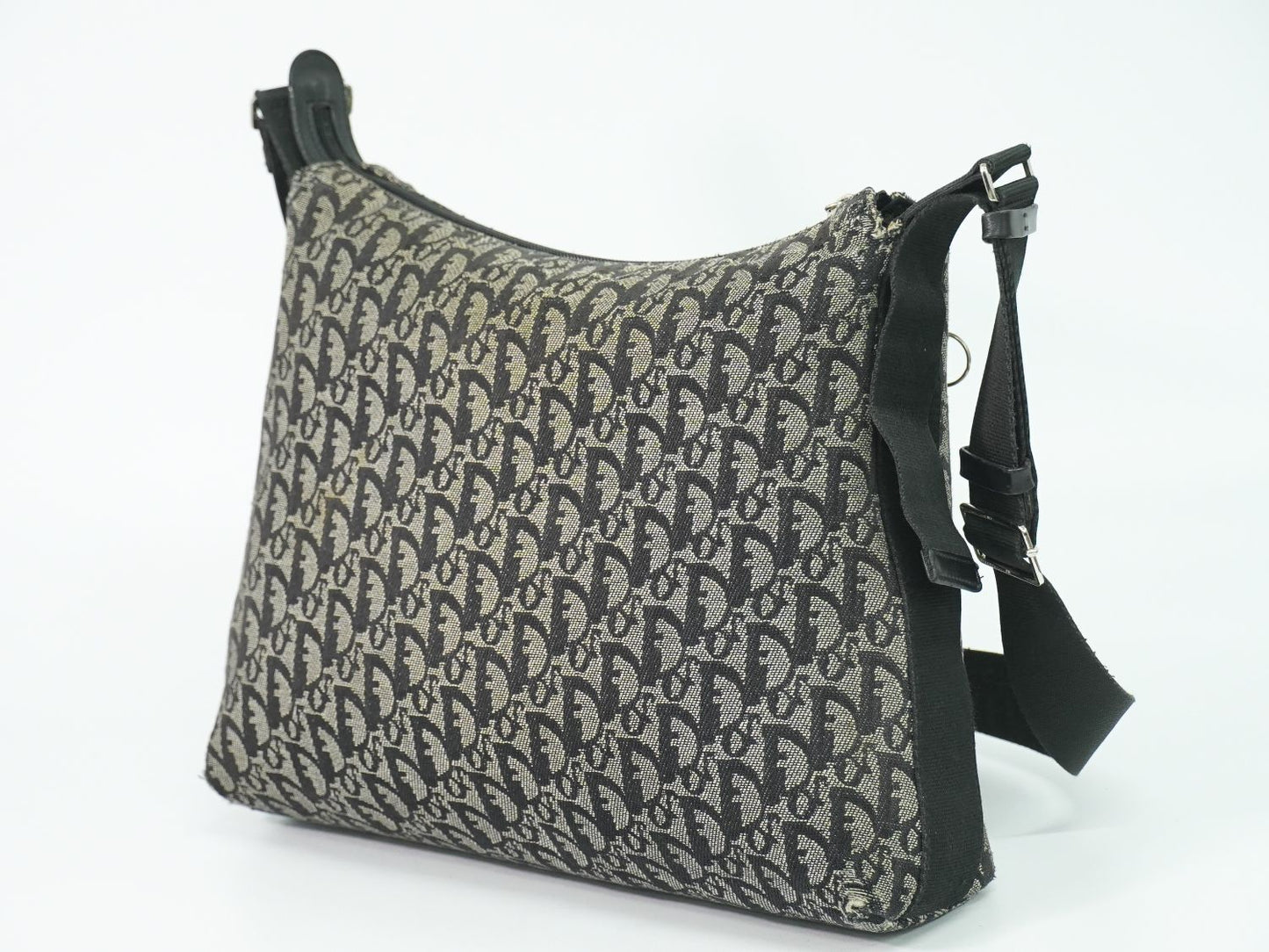 Christian Dior トロッター ショルダーバッグ グレー ブラック