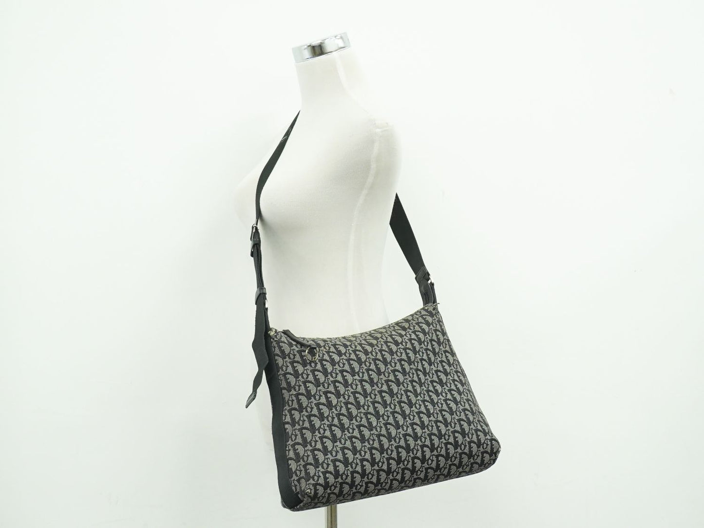 Christian Dior トロッター ショルダーバッグ グレー ブラック