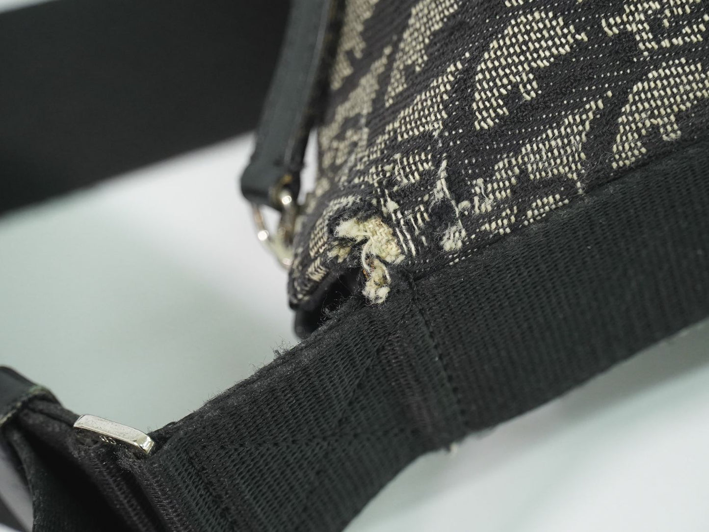 Christian Dior トロッター ショルダーバッグ グレー ブラック