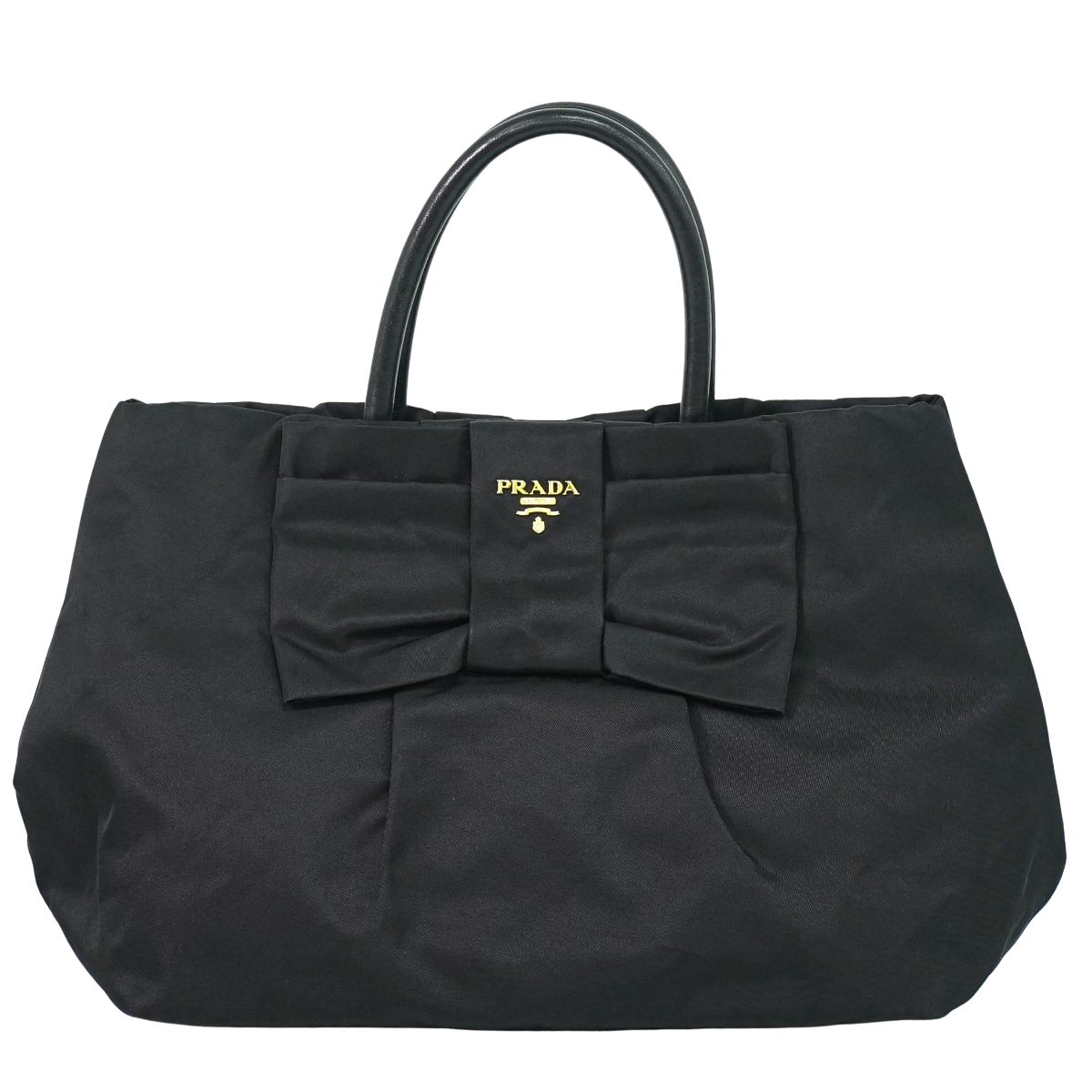 PRADA テスート リボン トートバッグ ブラック BN1601