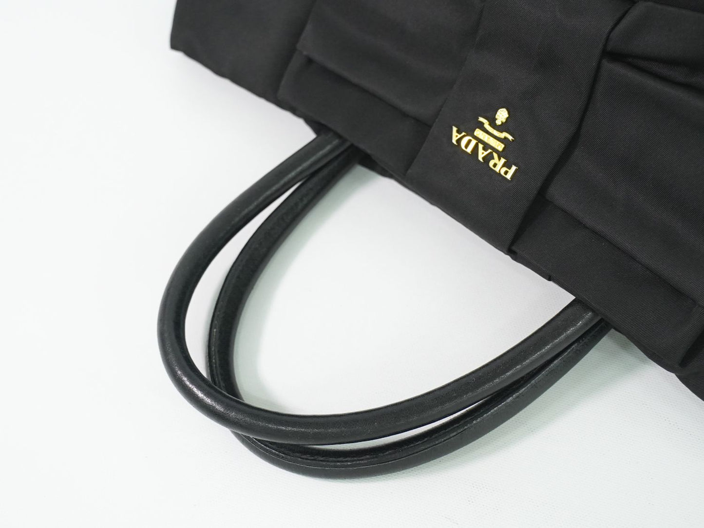 PRADA テスート リボン トートバッグ ブラック BN1601
