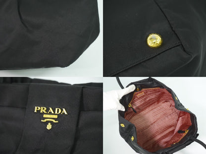 PRADA テスート リボン トートバッグ ブラック BN1601