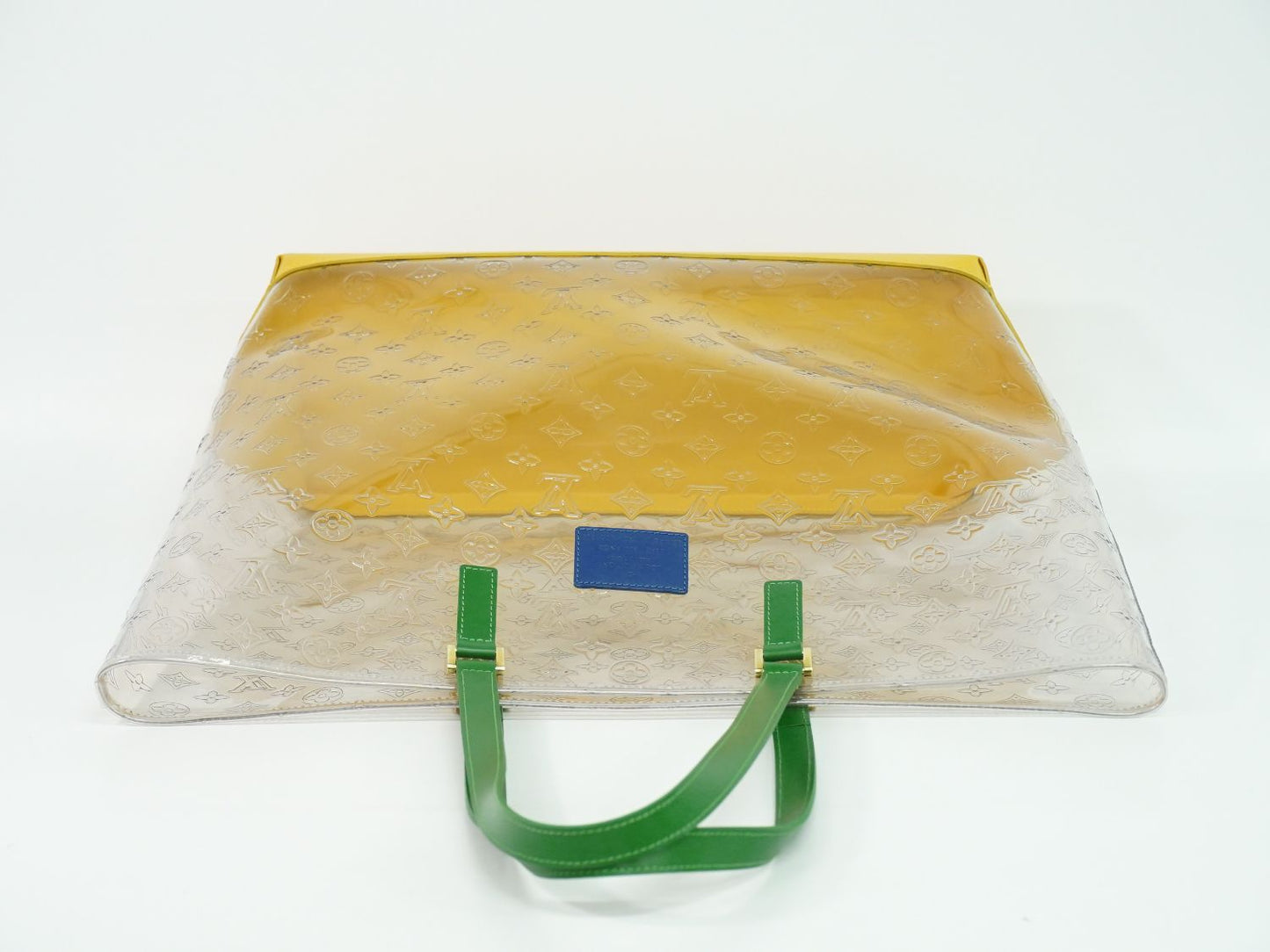 LOUIS VUITTON カバ ブラジル モノグラム ビニール レザー ショルダーバッグ クリア イエロー M99089