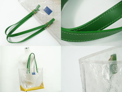 LOUIS VUITTON カバ ブラジル モノグラム ビニール レザー ショルダーバッグ クリア イエロー M99089