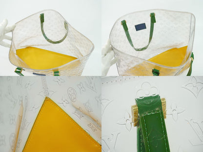 LOUIS VUITTON カバ ブラジル モノグラム ビニール レザー ショルダーバッグ クリア イエロー M99089