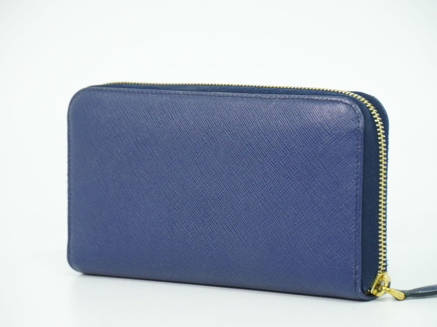 PRADA リボン サフィアーノ 長財布 ネイビー