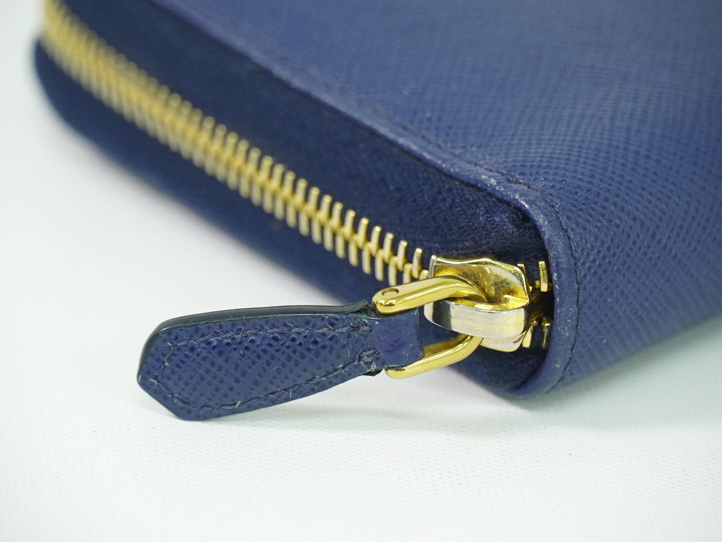 PRADA リボン サフィアーノ 長財布 ネイビー