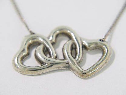 TIFFANY & Co. トリプルハート 925 ネックレス シルバー