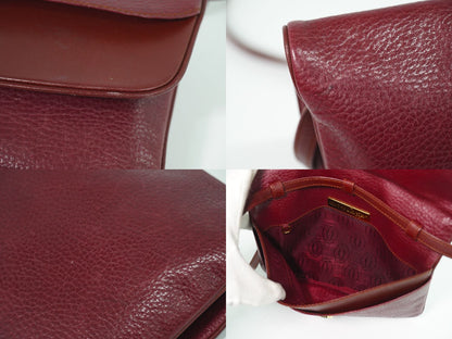 Cartier マストライン ショルダーバッグ ボルドー