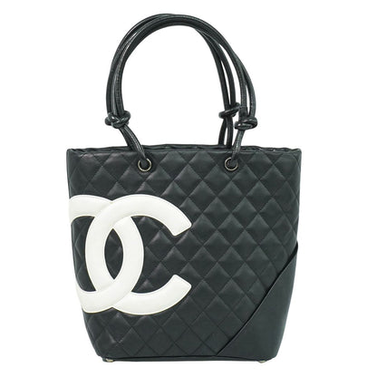 CHANEL ココマーク ミディアム トートバッグ ブラック ホワイト