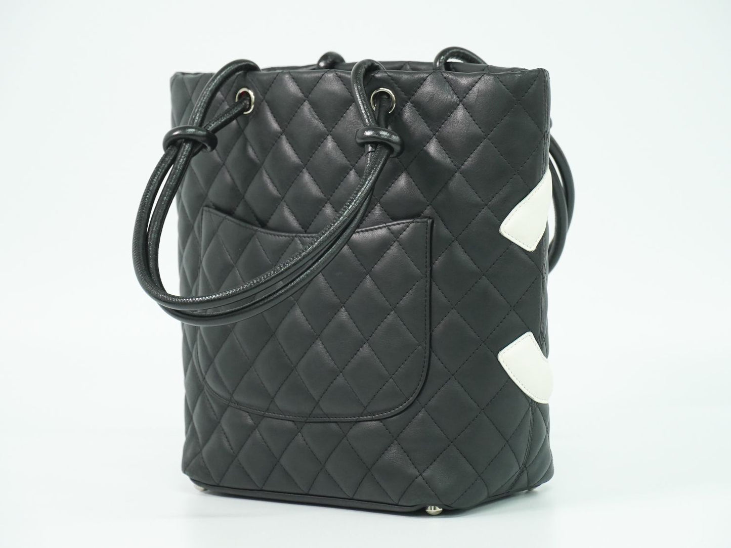 CHANEL ココマーク ミディアム トートバッグ ブラック ホワイト