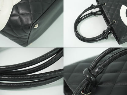 CHANEL ココマーク ミディアム トートバッグ ブラック ホワイト