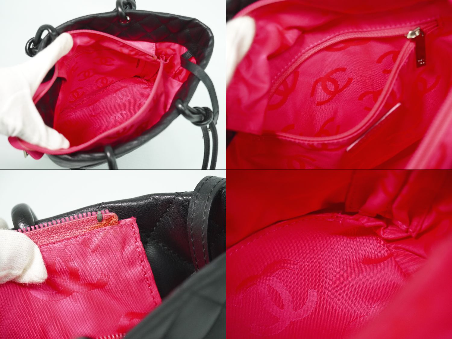 CHANEL ココマーク ミディアム トートバッグ ブラック ホワイト