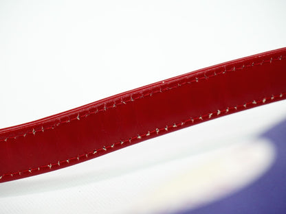 BVLGARI ロゴ ショルダーバッグ ブルー レッド