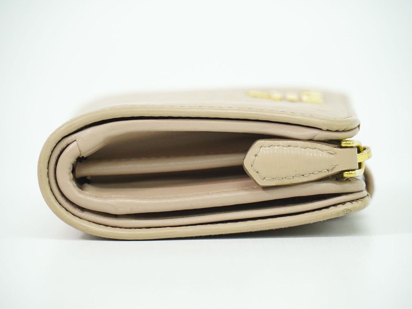 PRADA サフィアーノ 折財布 ピンクベージュ