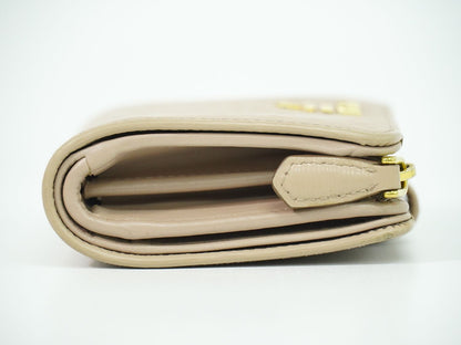 PRADA サフィアーノ 折財布 ピンクベージュ